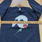 Vintage Phantom Of The Opera Sweatshirt Mens Medium Mask Rose 80s Fruit Loom Usa