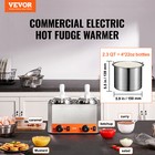 Vevor 2x2 3qt Electric Cheese Dispenser Pump Hot Fudge Warmer Condiment Melter
