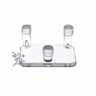 Mineral Geode Fossil Display Stands  2    Acrylic Three Peg With Guards  12 Pack