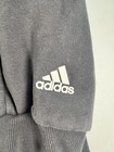 Adidas Hoodie Mens Xl Pullover Athletic Sweatshirt Spell Out Gray Black