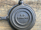 Vintage E  C  Simmons Keen Kutter Cast Iron Miniature Waffle Iron