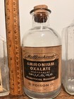 Vintage Handcrafted Medicine Label Bottles Set  4 
