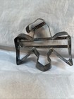 Folky Antique Primitive Open Bar Back Tin 4 3 4    Silver Eagle Cookie Cutter