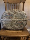 Vintage Stool With Floral Upholstered Cushion