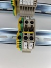 Lot Of 2 Weidmuller Terminal Blocks Din Rail With Ground Blocks 