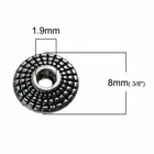 Antiuqed Silver Plated 8mm Saucer Spacer Beads B0051 - 20  50 Or 100pcs