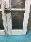 Antique Vtg Pair 3 Lite Glass Shabby Cabinet Window Doors 11x40 Old 1335-26b