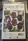 Charcoal Mittens 4 X 4 5 Inches Felt Applique Christmas Ornament Kit 
