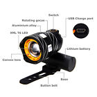 Rechargeable 15000lm Led Mtb Bicycle Light Bike Front Headlight W usb Cord