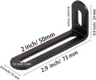10pcs L Shape Corner Brace Adjustable Corner Bracket With Slot Heavy Duty Black