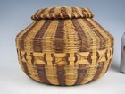 Rare Vintage Cherokee Honeysuckle   White Oak Basket W cherokee Wheels