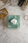 Green Onyx Tissue Box     Natural Stone Tissue Holder  Luxury Bathroom Decor Gifts