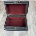 Wooden Jewelry Box Chest Unique Latching Mock Crocodile Finish