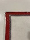 New Indochino Men   s Red Border Pocket Square Handkerchief 100  Linen