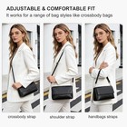 Leather Purse Strap Replacement Black Leather Crossbody Strap Adjustable