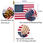 100 Pack Small American Flags On Stick  4x6 Inch Small Us 4x6 Inch