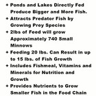 Pond Fish Food Giant Fish Grower Fish Food 20 Lb