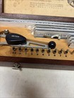 Vtg Unitech 6675-551-0786 Lettering Equipment Set In Wood Box Drafting