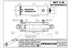 Hydraulic Cylinder Welded Double Acting 5  Bore 36  Stroke Cross Tube 5x36 New