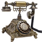 Antique Vintage Handset Old Telephone European Style Rotary Dial Phone Decor New