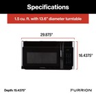 Furrion Over-the-range Convection Rv Microwave Oven - 1 5 Cu  Ft   Black  fmcm15
