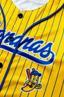 Custom Yellow Pinstripe Baseball Jersey   Personalized Name   Number   All Ages