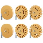 6 Pack Eraser Wheel 4 Inch Paint Safe Decal Remover No-scratch Powerful Rubber