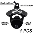 Haiicen Skull Wall Mounted Bottle Opener Black  Pirate Rustproof Table Mount    