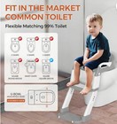 Kids Potty Training Seat W  Step Ladder Soft Cushion Toddler Toilet Trainer Non-