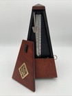 Vtg Wittner Hardwood Metronome W  Germany No Bell Mahogany Color High Gloss Read