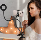 8cm Led Selfie Ring Light - Adjustable Clip-on Makeup Light For Live Streaming