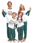 Family Christmas Pajamas Matching Sets Soft Long Small Women Green Letter