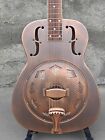 Red Rust Matt Finish O Style Resonator Guitar With Hard Guitar Case