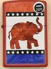 2016 Republican Elephant Red Matte 29167 Zippo Lighter New