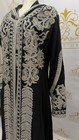 Fancy Kaftan Dress 3pc Embroidery Beads Hoody Design Women s Long Sleeve Abaya