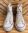 Vintage Converse All Star White Hight Top Chuck Taylor Made In Usa  Size Us 10