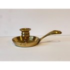 Vintage Brass Chamberstick Candle Holder With Finger Handle   Antique Style