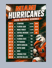 Miami Hurricanes Football 2026-27 Magnetic Schedule  5 X 7 