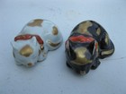 2 Kutani Japanese Sleeping Cats Black White Gold Gilt Painted Meiji Antique 4 