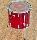 Vintage 70 s Ludwig Vistalite 18  Floor Tom Red Acrylic For Drum Set Kit 1970 s