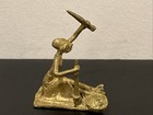 West African Ashanti Akan Woman Figurine 3    Tall Brass 3 15 Oz