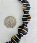 Strand Of Vintage Bicone Krobo  Powder Glass African Trade Beads