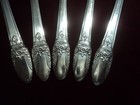 First Love Silverplate Chipped Beef Fork Set Rogers Flatware Lot Of 5
