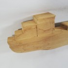 Hand Carved Wooden Boat Model Ship Folk Art Nautical Decor 19 Inch