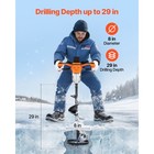 Uimoso Electric Ice Auger With 8  Drill Bit And 20v 4ah Rechargeable Battery