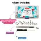 Incraftables Silver Studs And Spikes Set  100pcs  For Clothing   Shoes W  Tools