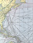 1901 Tunison World Map Atlantic Ocean Distances Telegraphs America Europe Africa