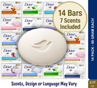 Dove Beauty Bar Soap Variety Pack Of 14  3 17oz 90g X 14  7 Scents  2 Of Each 