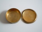 Art Deco Vintage Lidded Box Pill Box Brass Round Solid 85 1 G    6 1 Cm