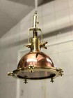 Nautical New Marine Copper   Brass Ship Hanging Cargo Pendant Spot Light 2 Piece